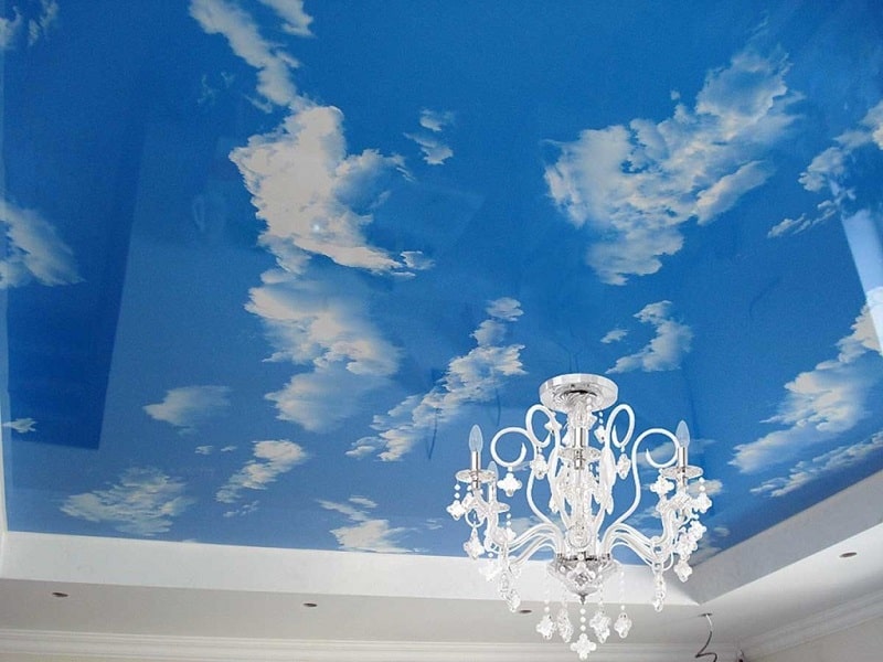 Натяжные потолки фотопечать облака и небо Волжский Волгоград